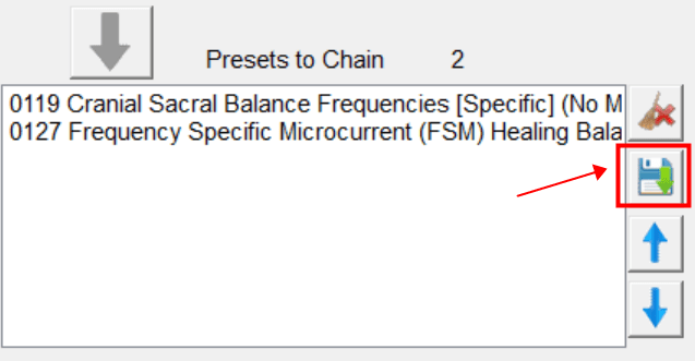 save the preset chain