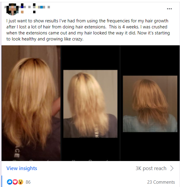 The Frequencies Helped My Hair Growth