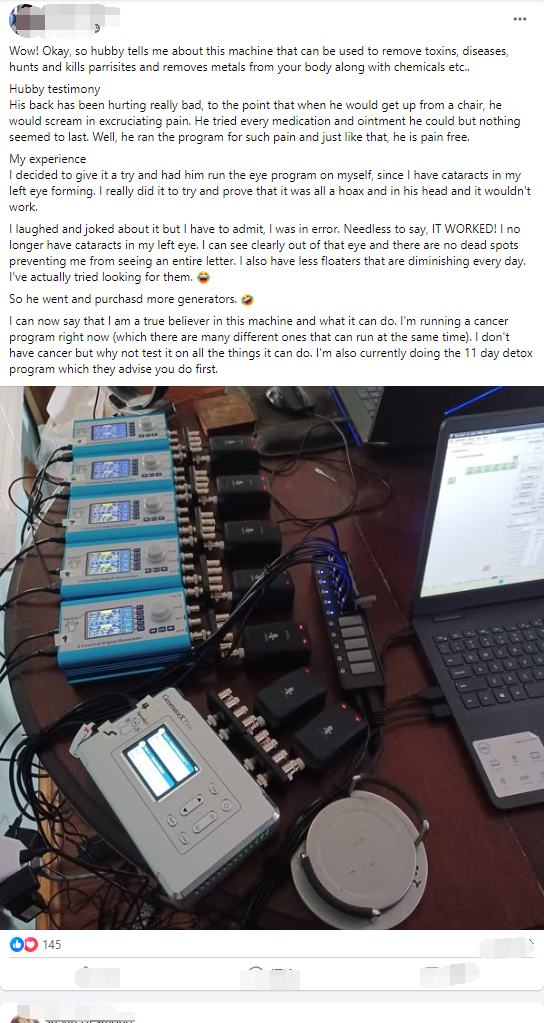 Using 2 Generators for Back Pain and Cataracts