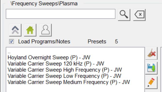 Variable Carrier Sweep